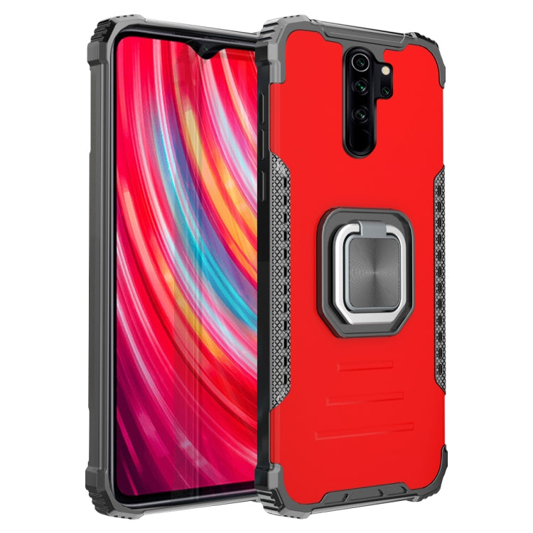 For Xiaomi Redmi Note 8 Pro Fierce Warrior Series Armor Aluminum Alloy + TPU Phone Case with Ring Holder