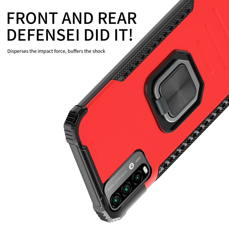 For Xiaomi Redmi Note 8 Pro Fierce Warrior Series Armor Aluminum Alloy + TPU Phone Case with Ring Holder