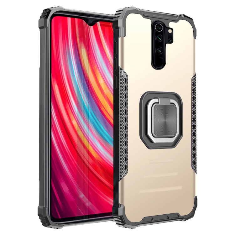 For Xiaomi Redmi Note 8 Pro Fierce Warrior Series Armor Aluminum Alloy + TPU Phone Case with Ring Holder