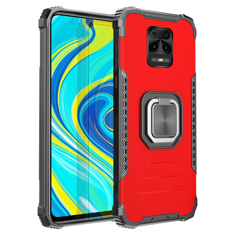 For Xiaomi Redmi Note 9S / Note 9 Pro Fierce Warrior Series Armor Aluminum Alloy + TPU Phone Case with Ring Holder