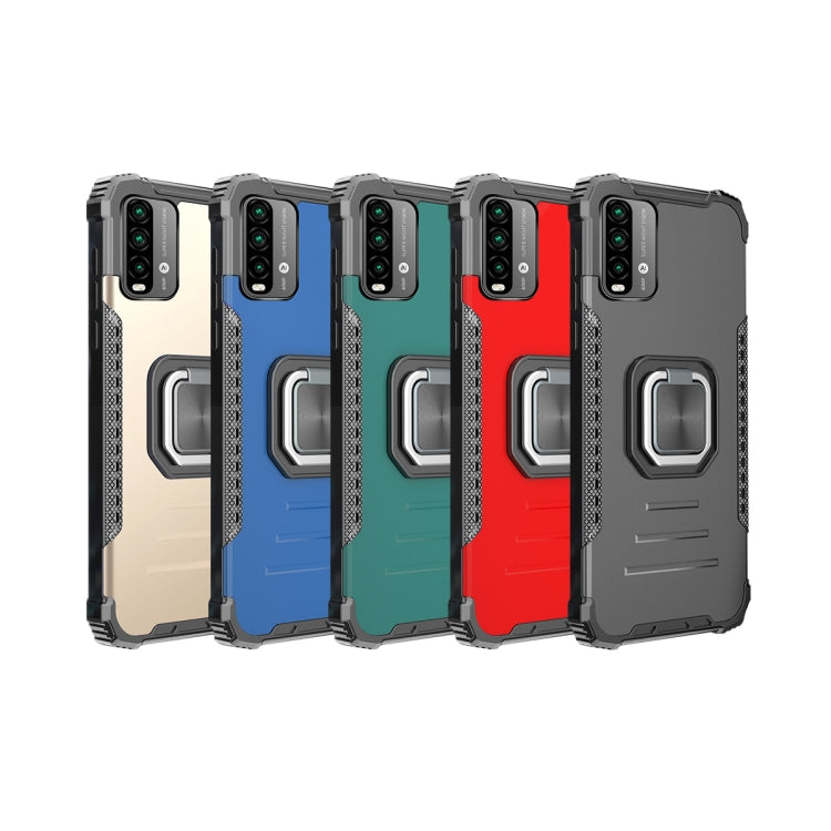 For Xiaomi Redmi Note 9S / Note 9 Pro Fierce Warrior Series Armor Aluminum Alloy + TPU Phone Case with Ring Holder