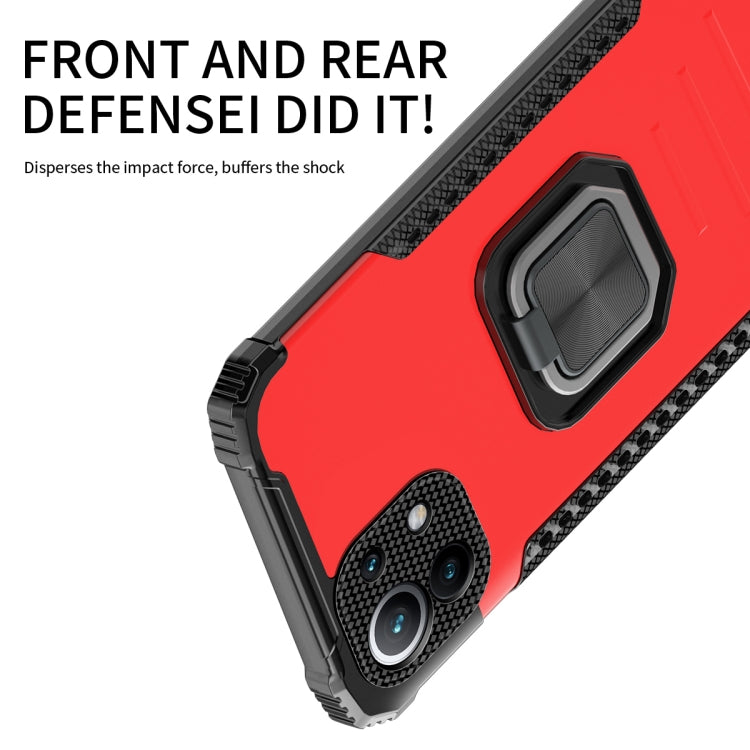 For Xiaomi Redmi Note 10 4G / Note 10S Fierce Warrior Series Armor Aluminum Alloy + TPU Phone Case with Ring Holder