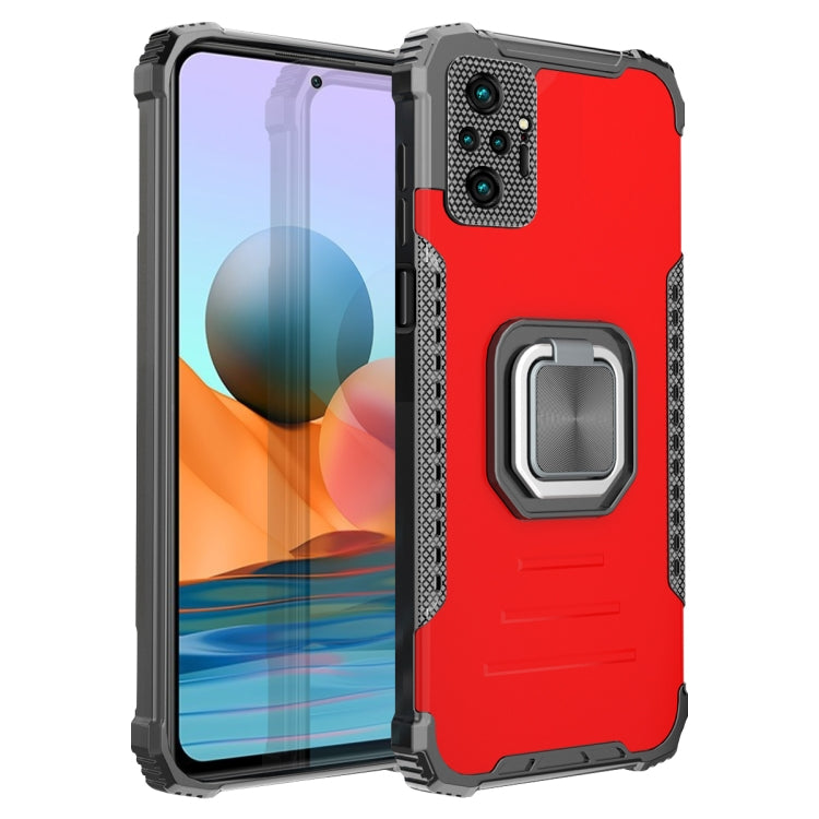 For Xiaomi Redmi Note 10 Pro / Note 10 Pro Max Fierce Warrior Series Armor Aluminum Alloy + TPU Phone Case with Ring Holder