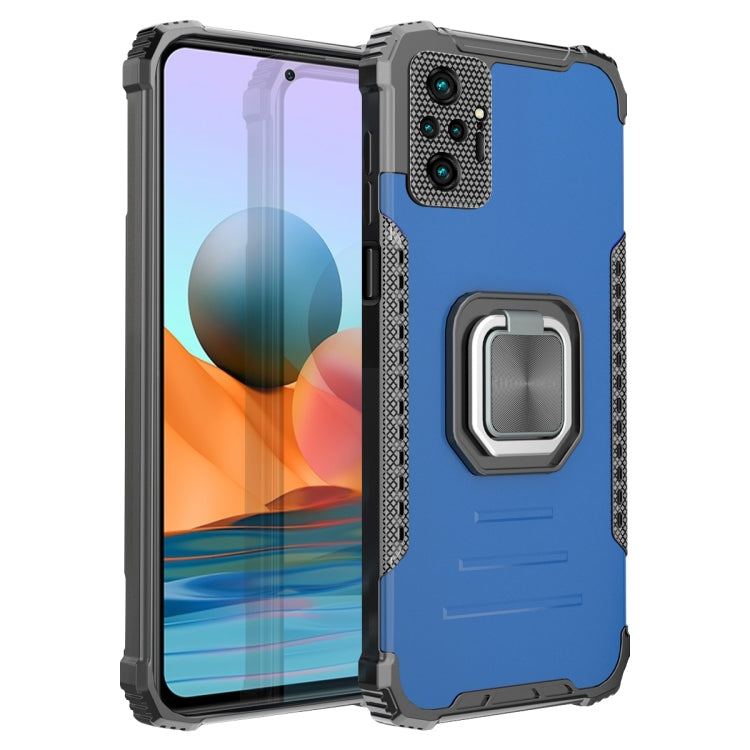 For Xiaomi Redmi Note 10 Pro / Note 10 Pro Max Fierce Warrior Series Armor Aluminum Alloy + TPU Phone Case with Ring Holder