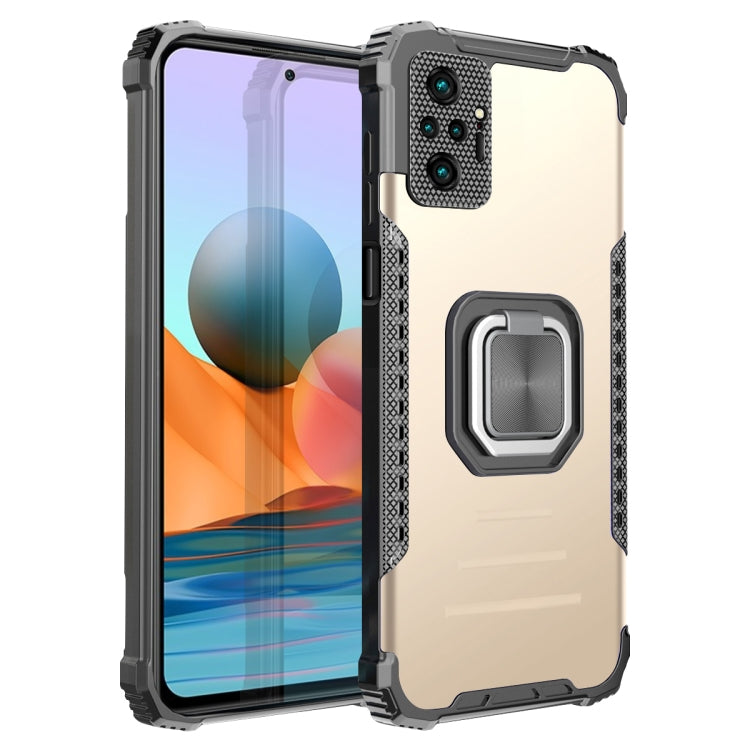 For Xiaomi Redmi Note 10 Pro / Note 10 Pro Max Fierce Warrior Series Armor Aluminum Alloy + TPU Phone Case with Ring Holder