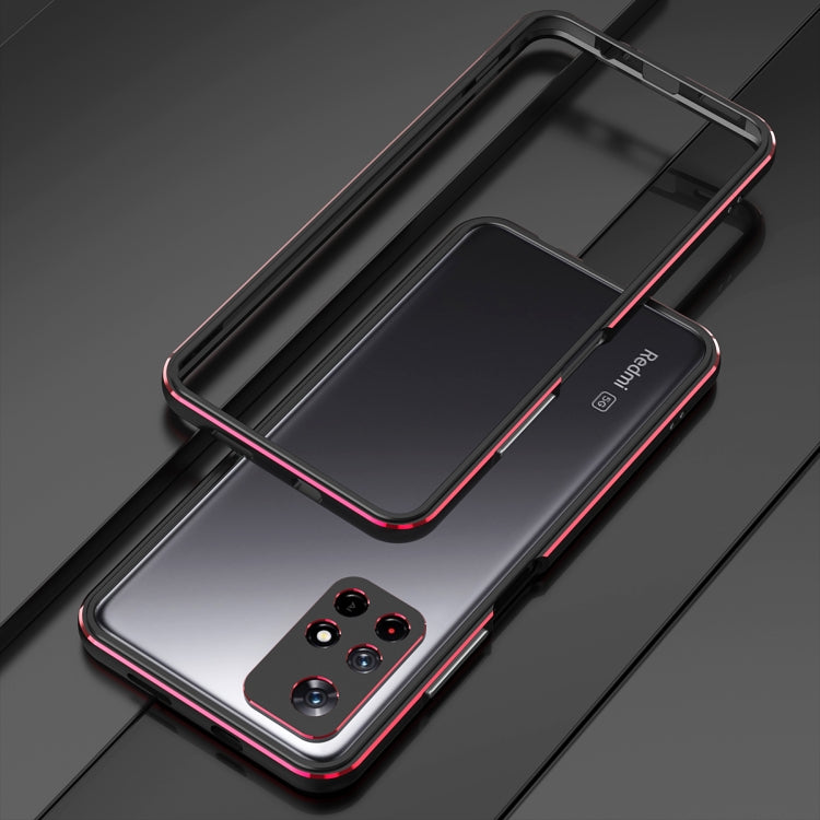 For Xiaomi Redmi Note 11 Aurora Series Lens Protector + Metal Frame Phone Case