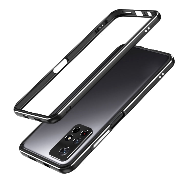 For Xiaomi Redmi Note 11 Aurora Series Lens Protector + Metal Frame Phone Case