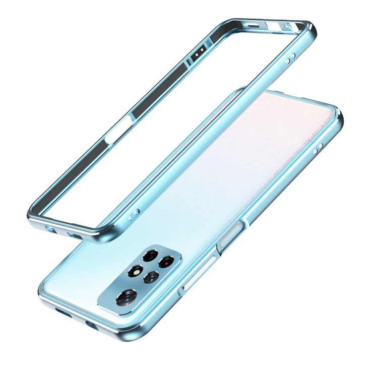 For Xiaomi Redmi Note 11 Aurora Series Lens Protector + Metal Frame Phone Case
