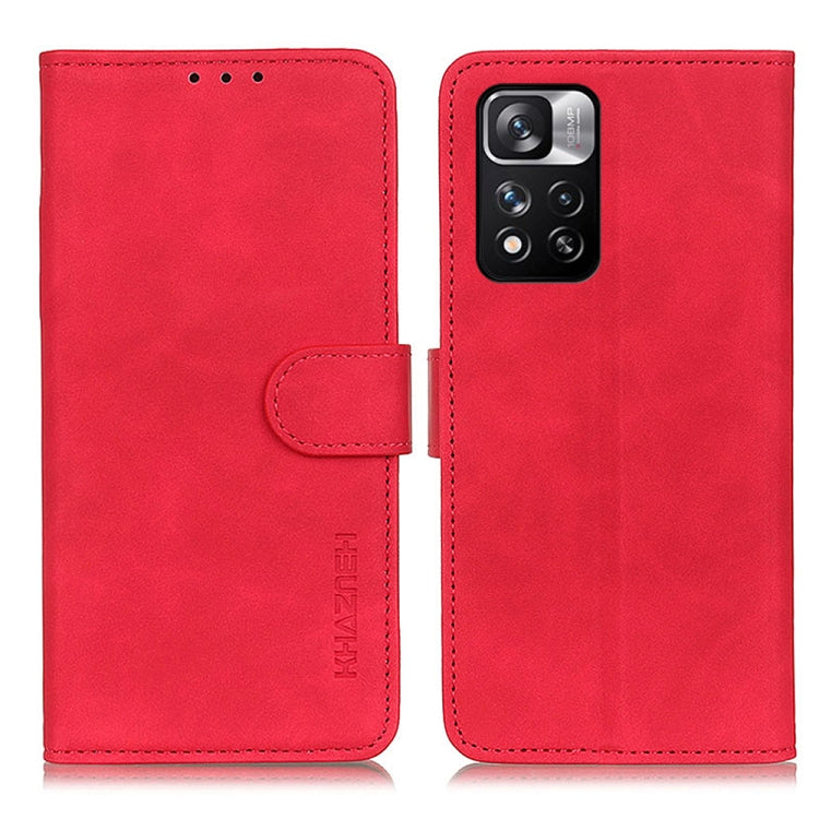 For Xiaomi Redmi Note 11 Pro / Redmi Note 11 Pro+ 5G / Mi 11i KHAZNEH Retro Texture Horizontal Flip Leather Phone Case with Holder & Card Slots & Wallet