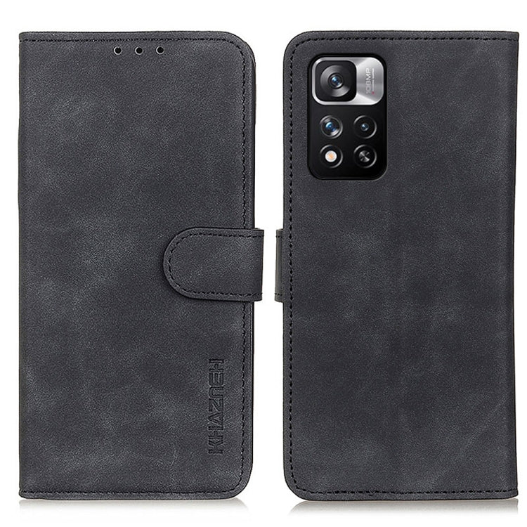 For Xiaomi Redmi Note 11 Pro / Redmi Note 11 Pro+ 5G / Mi 11i KHAZNEH Retro Texture Horizontal Flip Leather Phone Case with Holder & Card Slots & Wallet