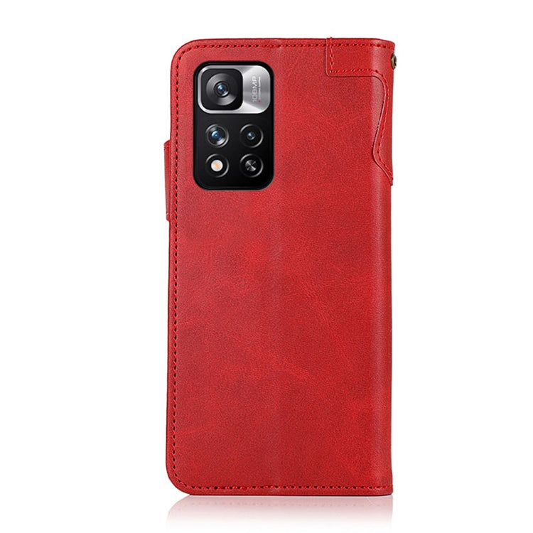 For Xiaomi Redmi Note 11 Pro / Redmi Note 11 Pro+ 5G / Mi 11i KHAZNEH Dual-Splicing Cowhide Texture Horizontal Flip Leather Case