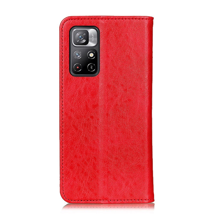 For Xiaomi Redmi Note 11 / Redmi Note 11 5G (China) / Poco M4 Pro 5G / Redmi Note 11T 5G(India) Magnetic Crazy Horse Texture Horizontal Flip Leather Phone Case with Holder & Card Slots & Wallet