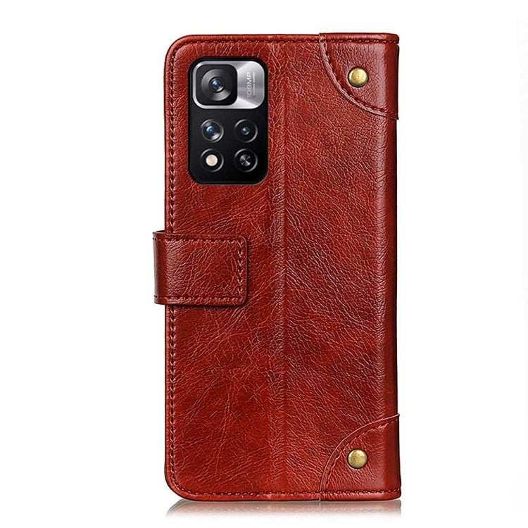 For Xiaomi Redmi Note 11 Pro / Redmi Note 11 Pro+ 5G / Mi 11i Copper Buckle Nappa Texture Horizontal Flip Leather Phone Case with Holder & Card Slots & Wallet