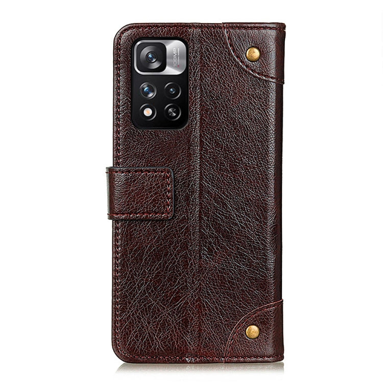 For Xiaomi Redmi Note 11 Pro / Redmi Note 11 Pro+ 5G / Mi 11i Copper Buckle Nappa Texture Horizontal Flip Leather Phone Case with Holder & Card Slots & Wallet