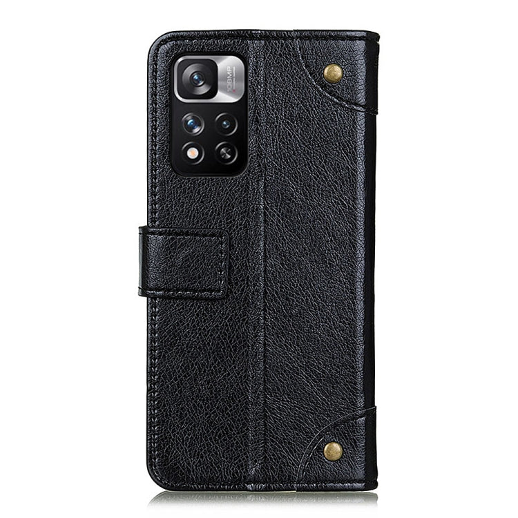 For Xiaomi Redmi Note 11 Pro / Redmi Note 11 Pro+ 5G / Mi 11i Copper Buckle Nappa Texture Horizontal Flip Leather Phone Case with Holder & Card Slots & Wallet
