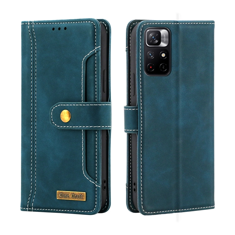 For Xiaomi Redmi Note 11 4G / Note 11S 4G International Version Copper Buckle Horizontal Flip Leather Phone Case