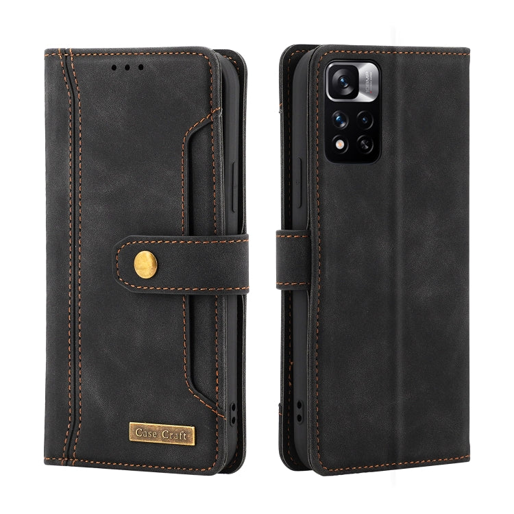 For Xiaomi Redmi Note 11 Pro / Note 11 Pro+ Copper Buckle Horizontal Flip Leather Phone Case