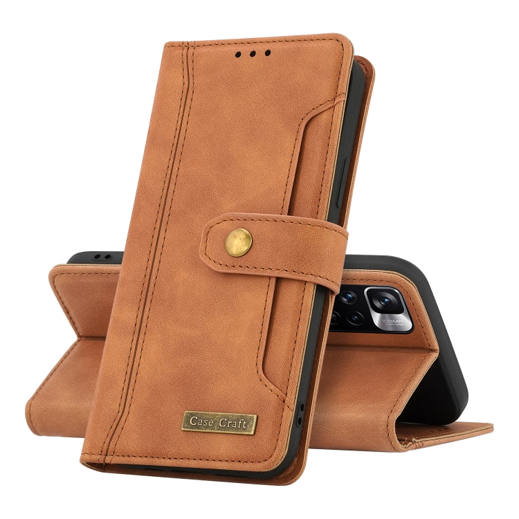 For Xiaomi Redmi Note 11 Pro / Note 11 Pro+ Copper Buckle Horizontal Flip Leather Phone Case