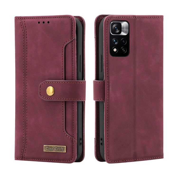 For Xiaomi Redmi Note 11 Pro / Note 11 Pro+ Copper Buckle Horizontal Flip Leather Phone Case