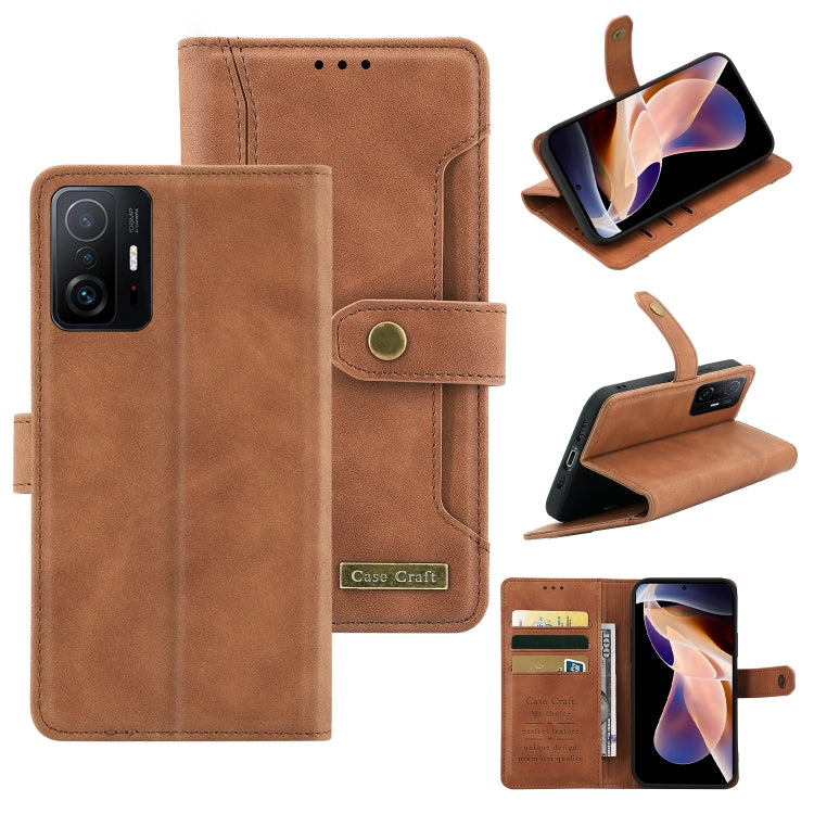 For Xiaomi Mi 11T Copper Buckle Horizontal Flip Leather Phone Case