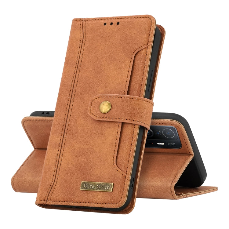 For Xiaomi Mi 11T Copper Buckle Horizontal Flip Leather Phone Case