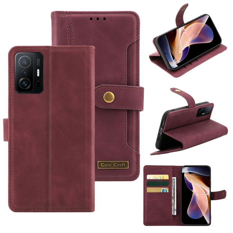 For Xiaomi Mi 11T Copper Buckle Horizontal Flip Leather Phone Case