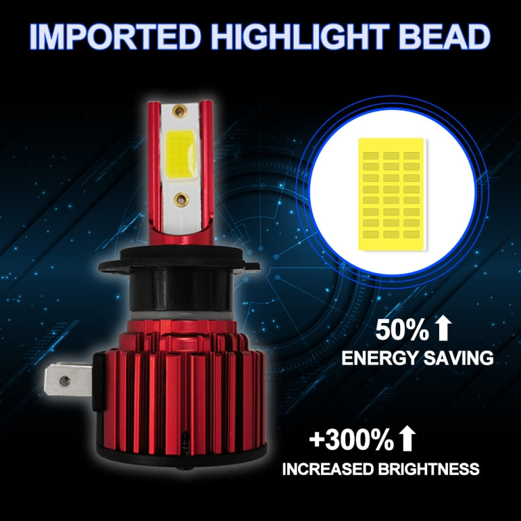 1 Pair F7 H7 DC9-36V / 22W / 2200LM IP67 Car LED COB Lamp Beads Headlight