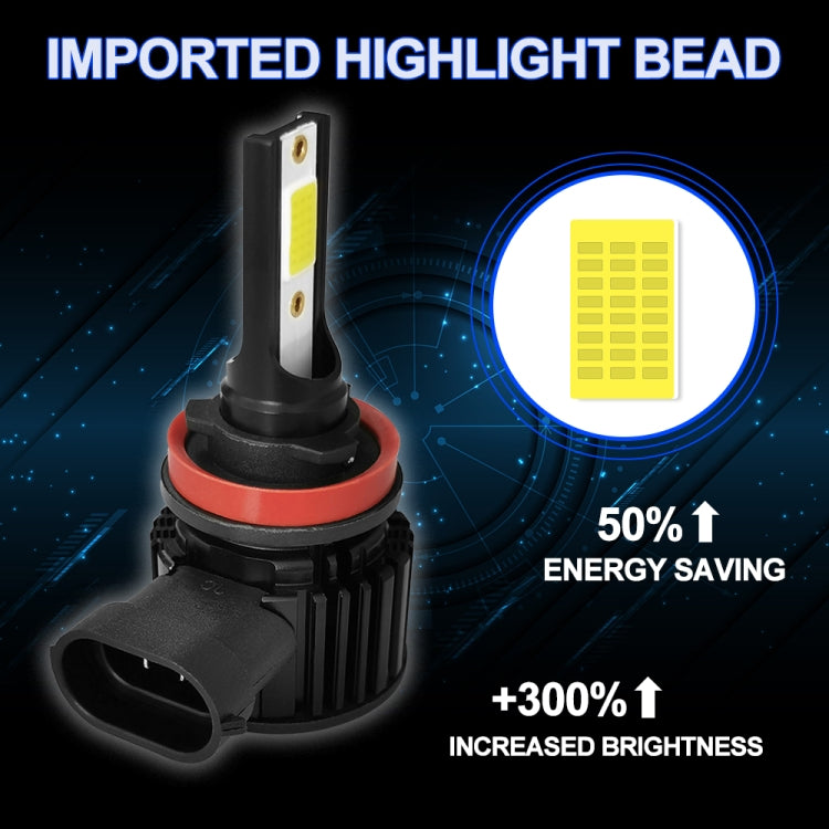 1 Pair F7 H11 DC9-36V / 22W / 2200LM IP67 Car LED COB Lamp Beads Headlight