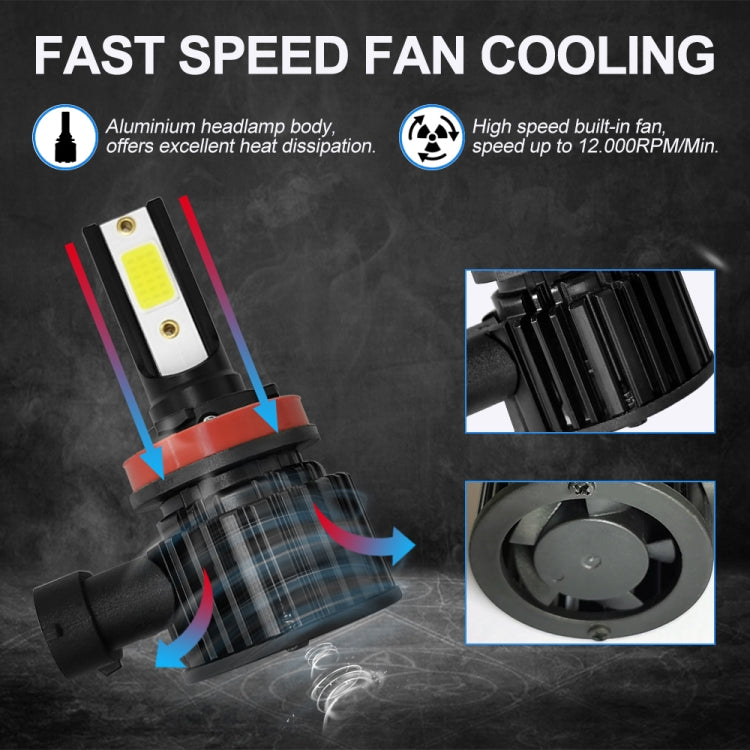 1 Pair F7 H11 DC9-36V / 22W / 2200LM IP67 Car LED COB Lamp Beads Headlight