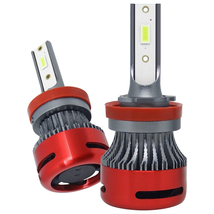 1 Pair F10 H11 DC9-23V / 24W / 2500LM / 6000K IP67 Car LED 3570 Lamp Beads Headlight(White Light)