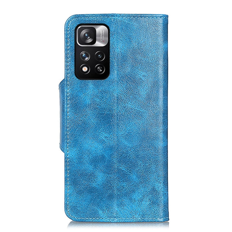 For Xiaomi Redmi Note 11 Pro Crazy Horse Texture Magnetic Buckle Horizontal Flip Leather Phone Case with Holder & 6-Card Slots & Wallet