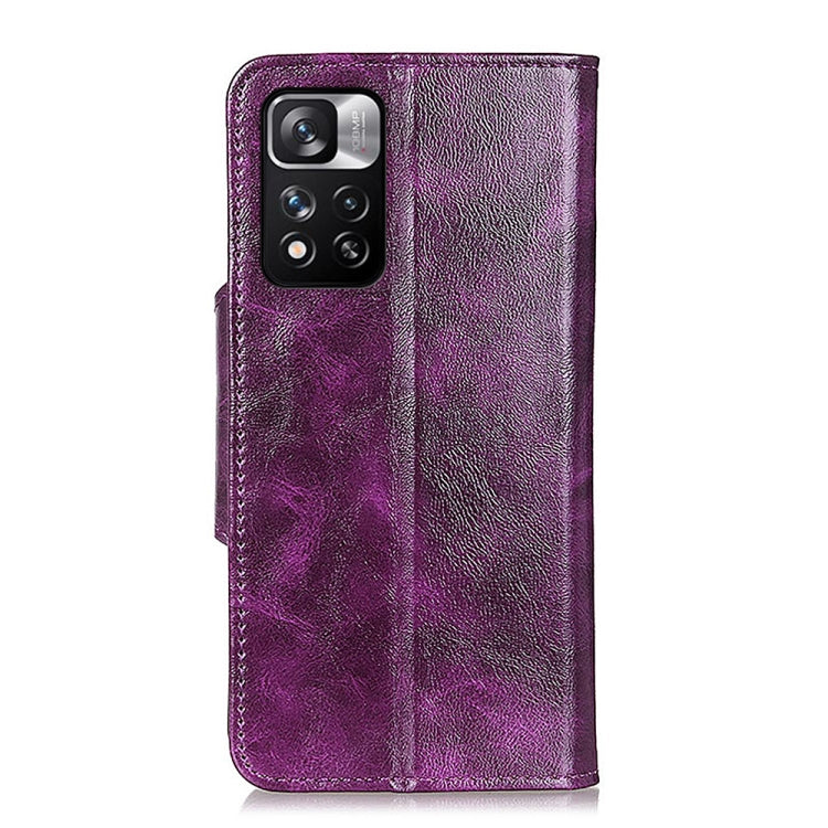 For Xiaomi Redmi Note 11 Pro Crazy Horse Texture Magnetic Buckle Horizontal Flip Leather Phone Case with Holder & 6-Card Slots & Wallet