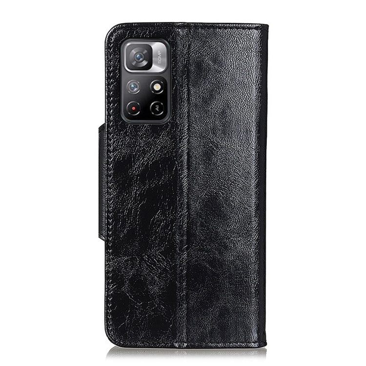 For Xiaomi Redmi Note 11 Crazy Horse Texture Magnetic Buckle Horizontal Flip Leather Phone Case with Holder & 6-Card Slots & Wallet