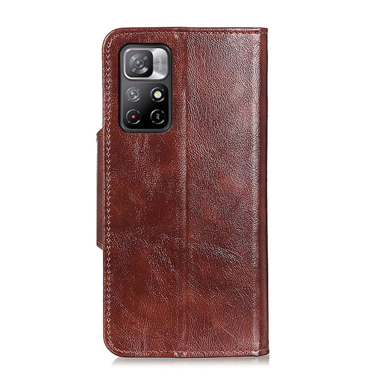 For Xiaomi Redmi Note 11 Crazy Horse Texture Magnetic Buckle Horizontal Flip Leather Phone Case with Holder & 6-Card Slots & Wallet