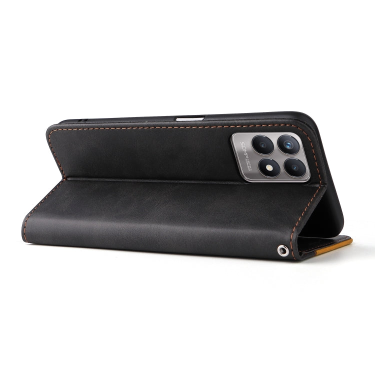 For OPPO Realme 8i Business Stitching-Color Horizontal Flip PU Leather Phone Case