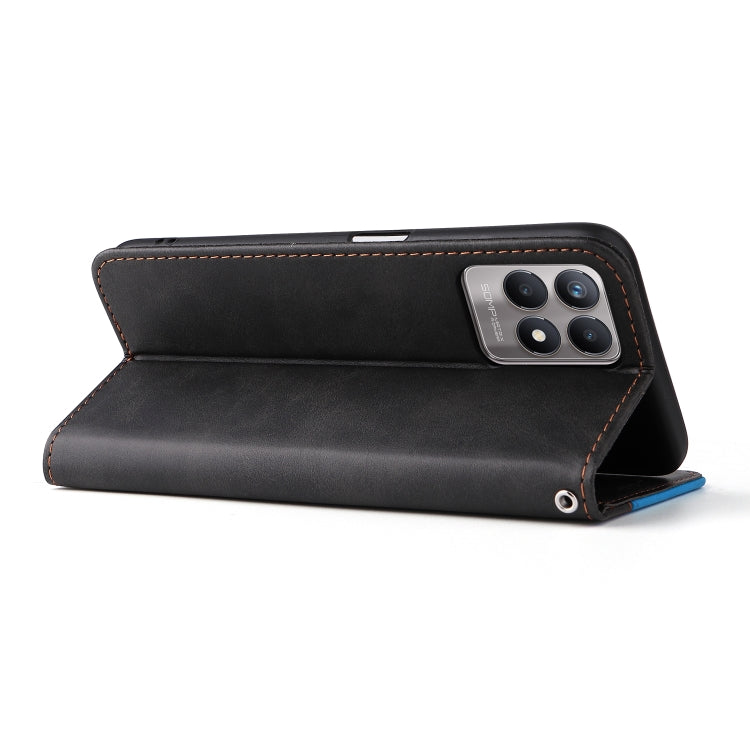 For OPPO Realme 8i Business Stitching-Color Horizontal Flip PU Leather Phone Case