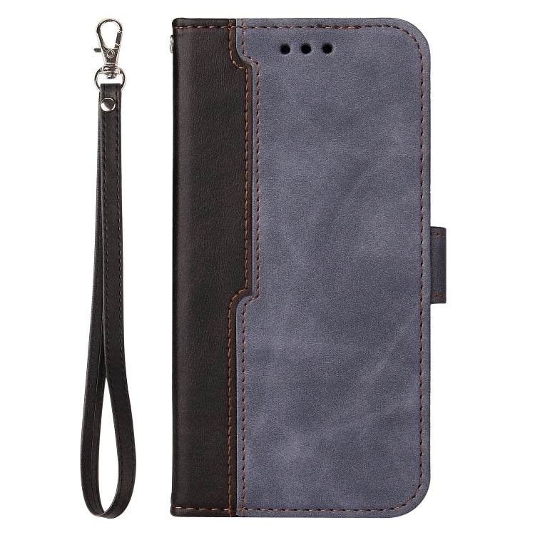 For OPPO Realme 8i Business Stitching-Color Horizontal Flip PU Leather Phone Case