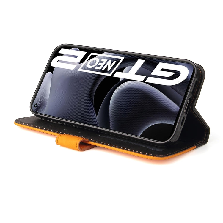 For OPPO Realme GT Neo2 Business Stitching-Color Horizontal Flip PU Leather Phone Case