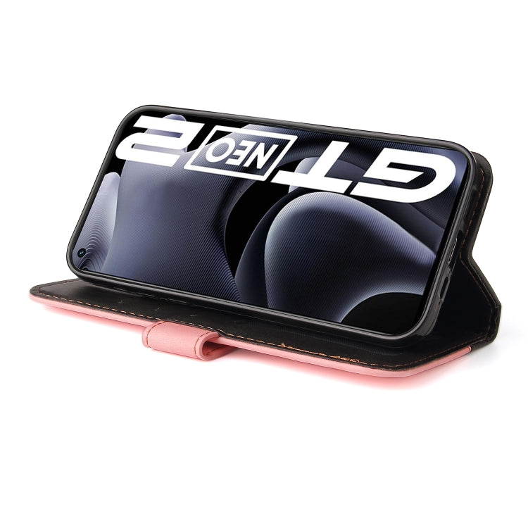 For OPPO Realme GT Neo2 Business Stitching-Color Horizontal Flip PU Leather Phone Case