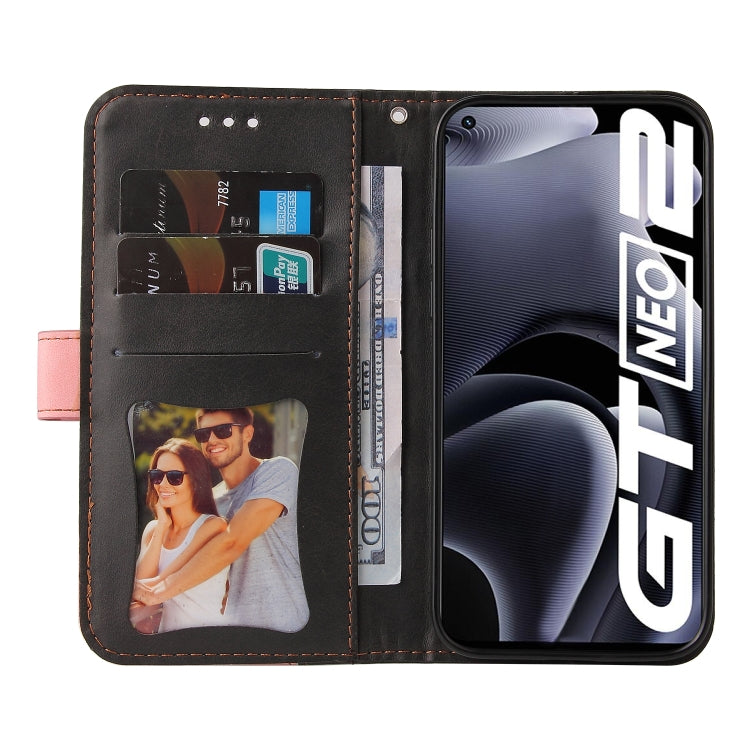For OPPO Realme GT Neo2 Business Stitching-Color Horizontal Flip PU Leather Phone Case