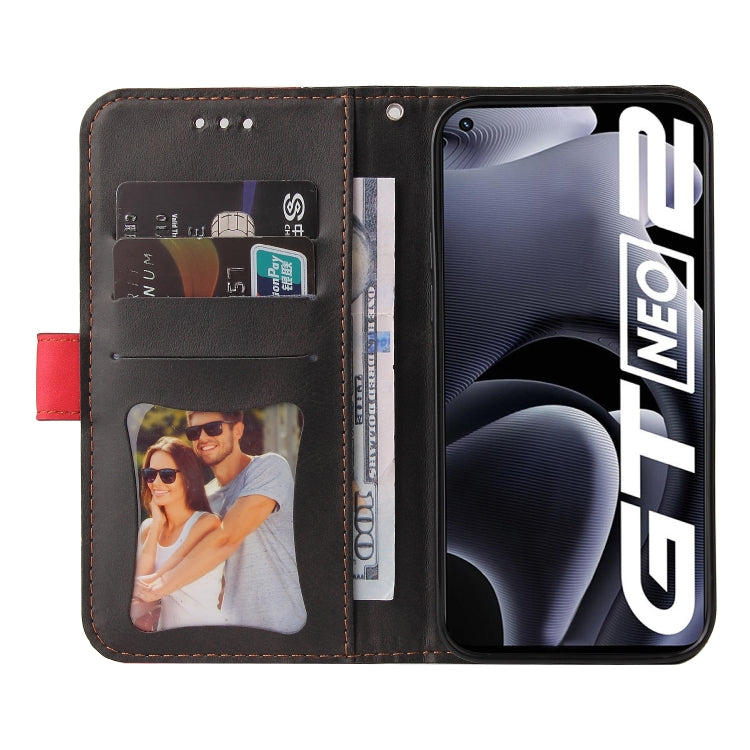 For OPPO Realme GT Neo2 Business Stitching-Color Horizontal Flip PU Leather Phone Case