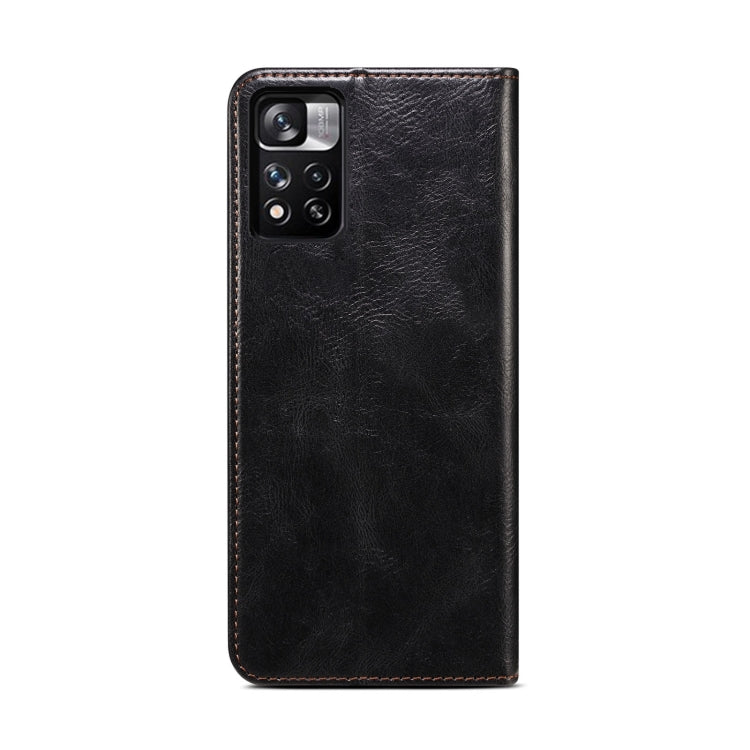 For Xiaomi Redmi Note 11 Pro / 11 Pro+ Oil Wax Texture Flip Leather Phone Case with Card Slots & Wallet