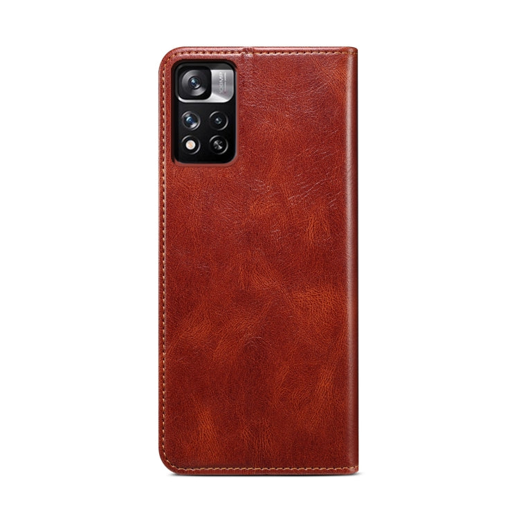 For Xiaomi Redmi Note 11 Pro / 11 Pro+ Oil Wax Texture Flip Leather Phone Case with Card Slots & Wallet