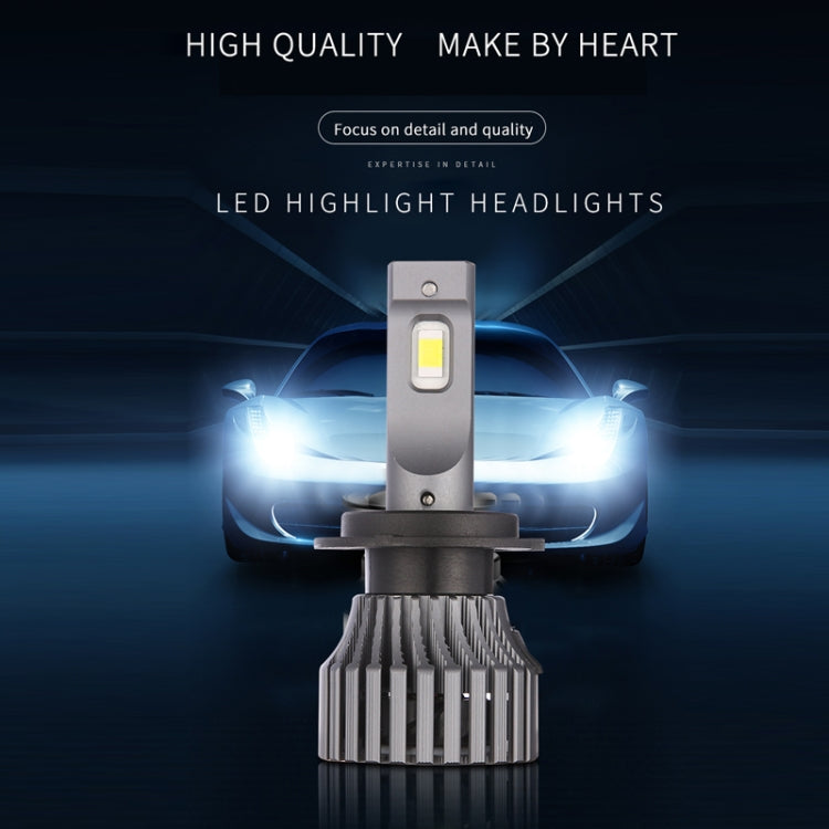 1 Pair G8 Plus H7 DC9-16V / 30W / 8000LM / 6000K IP67 Car LED 3570 Lamp Beads Headlight(White Light)