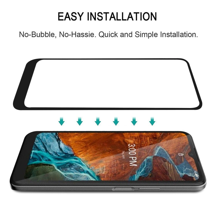 25 PCS Full Glue Cover Screen Protector Tempered Glass Film For Nokia G300