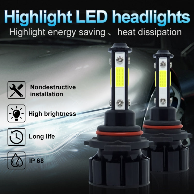 1 Pair V6 9005 DC9-36V / 22W / 2200LM / 6000K IP68 Car LED COB Lamp Beads Headlight