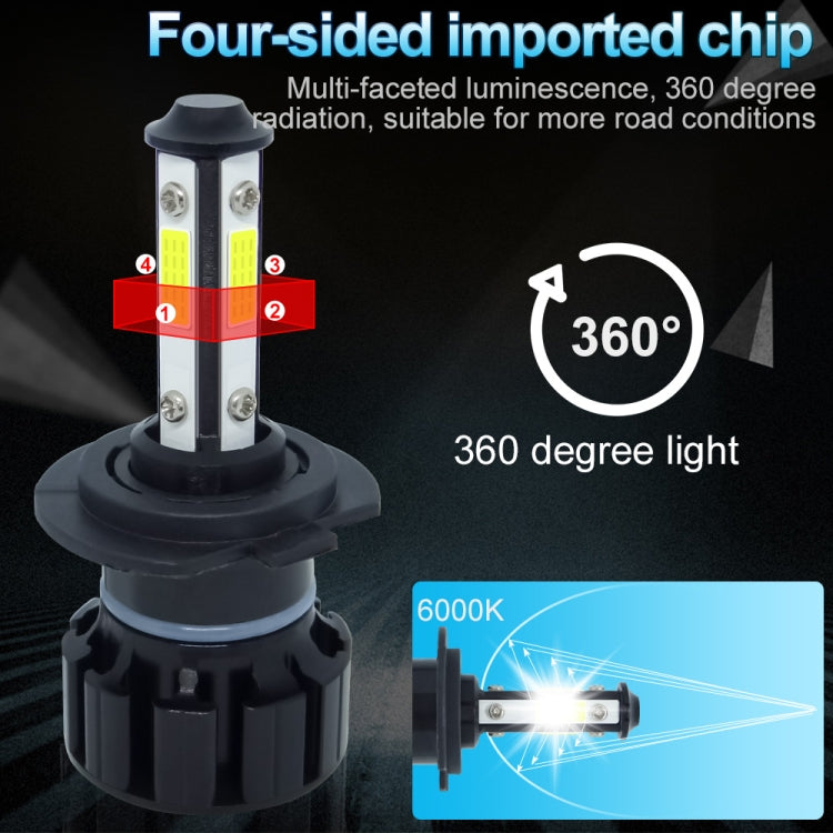 1 Pair V6 H7 DC9-36V / 22W / 2200LM / 6000K IP68 Car LED COB Lamp Beads Headlight