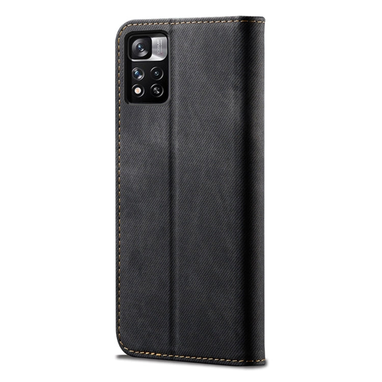For Xiaomi Redmi Note 11 Pro / 11 Pro+ Denim Texture Flip Leather Phone Case with Card Slots & Wallet