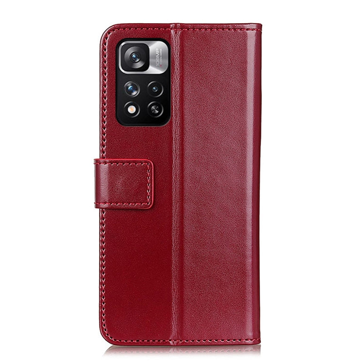 For Xiaomi Redmi Note 11 Pro 3-Color Pearl Texture Magnetic Buckle Horizontal Flip Leather Phone Case with Card Slots & Wallet & Holder