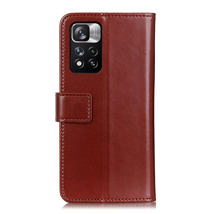 For Xiaomi Redmi Note 11 Pro 3-Color Pearl Texture Magnetic Buckle Horizontal Flip Leather Phone Case with Card Slots & Wallet & Holder
